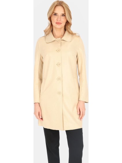Béžový dámsky ľahký prechodný kabát