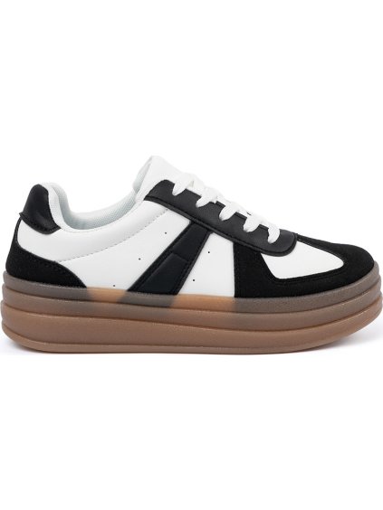 Čierno-biele dámske sneakersy