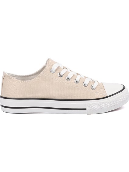 Svetlobéžové dámske plátené tenisky