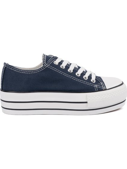 Dámske tmavomodré tenisky na platforme