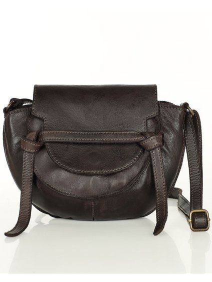 Marco Mazzini hnedá kožená crossbody kabelka