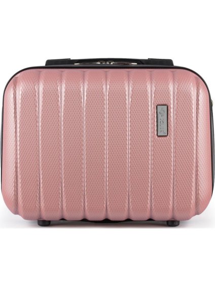 Solier Ružový cestovný kozmetický kufor NOEL