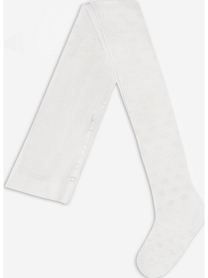 Biele detské pančuchy Gatta s kvetinami