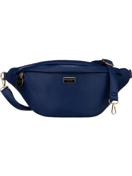 Peterson Tmavomodrá dámska koženková ľadvinka