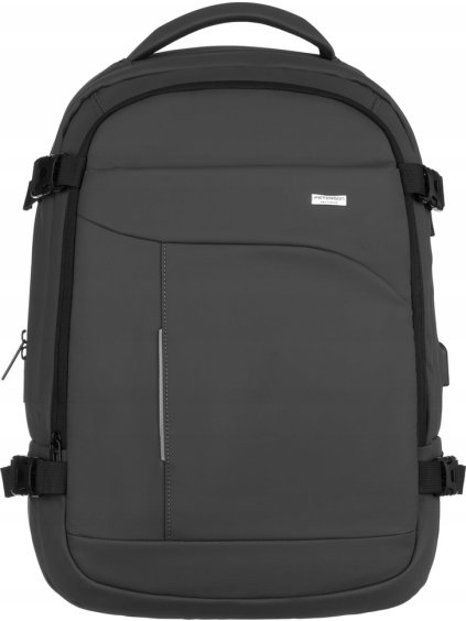 Peterson Tmavosivý vodotesný cestovný batoh s priestorom pre notebook