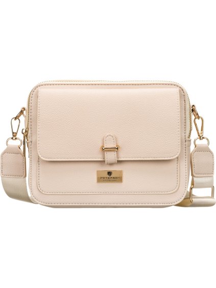 Peterson Béžová dámska crossbody kabelka s dvoma popruhmi