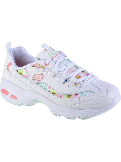 Biele sneakersy Skechers D'Lites-Blooming Fields