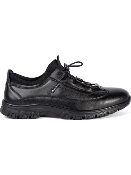 Čierne pánske koženkové sneakersy