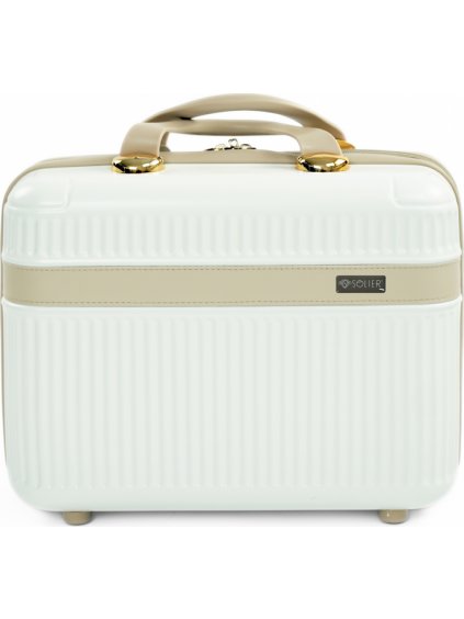 Smotanový malý cestovný kufrík Solier Nokiro