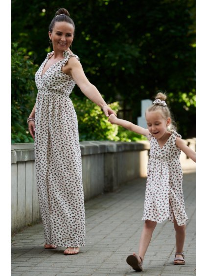 (Veľ. 128/134) Letné matchy šaty pre mamičku a dcéru - Berries (Veľkosť 128/134)