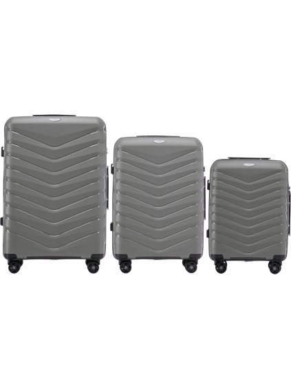 Sivá sada 3 cestovných kufrov Wings PHOENIX