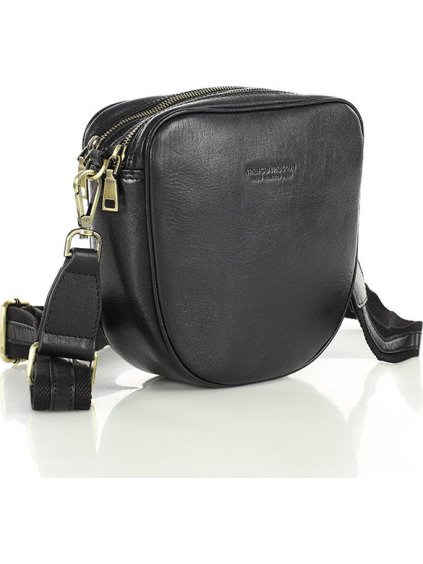 MARCO MAZZINI Čierna crossbody s dvoma priehradkami