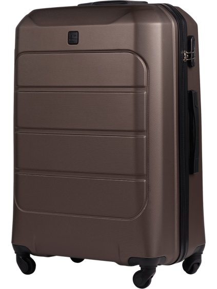 Tmavohnedý veľký cestovný kufor WINGS GANNET