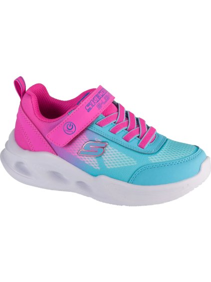 Modro-ružové dievčenské tenisky Skechers Sola Glow - Ombre Deluxe