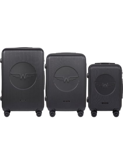 Antracitová sada cestovných kufrov SWALLOW