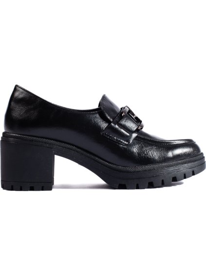 Čierne poltopánky na nízkom podpätku