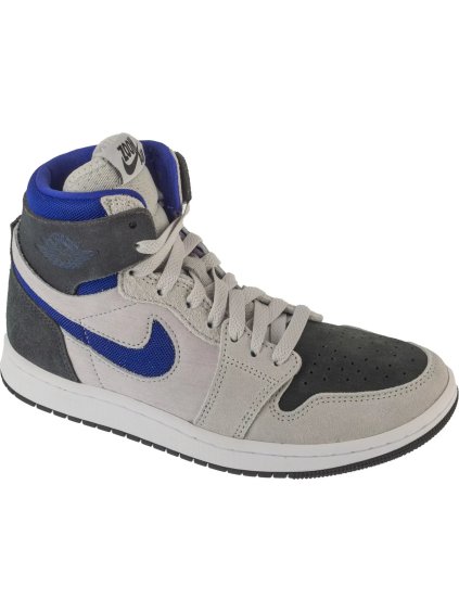 Sivé dámske semišové tenisky Air Jordan 1 W Zoom CMF 2