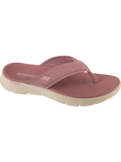 Ružové dámske žabky Skechers Go Walk Flex Sandal - Holly