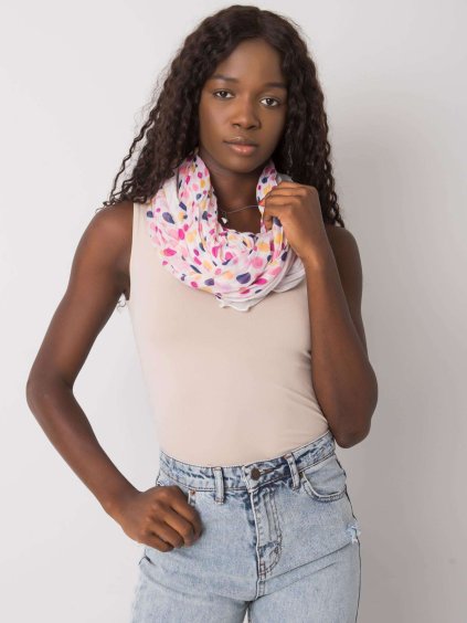 Biela šatka s bodkami