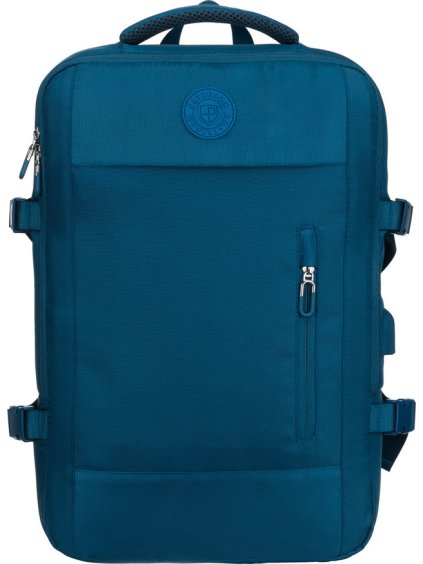 Peterson Modrý cestovný batoh s kompresnými popruhmi