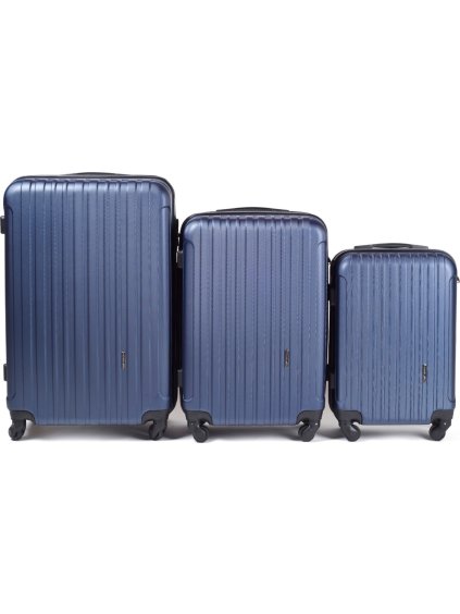 Modrá sada troch cestovných kufrov FLAMINGO