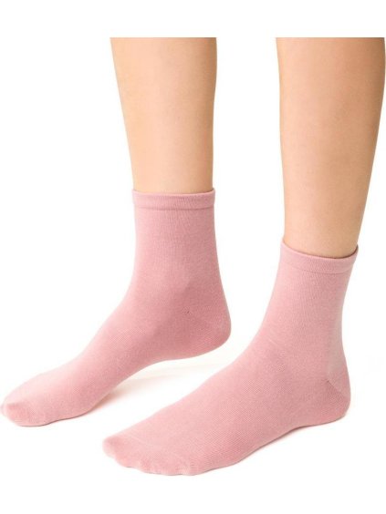 Svetloružové dámske členkové ponožky Art. 037