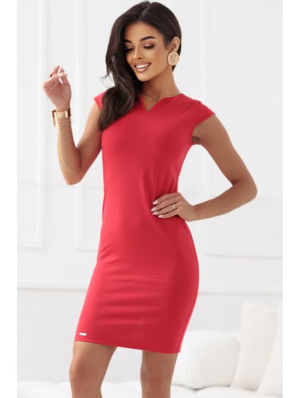 (Veľ. S) Elegantné červené šaty MARTA