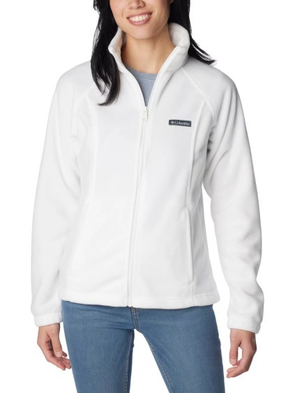 Biela dámska fleecová mikina Columbia Benton Springs Full Zip Fleece