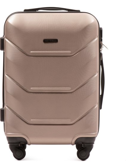 Champagne škrupinový kufor PEACOCKS veľ. S