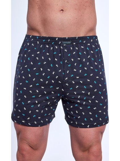 Cornette Grafitové pánske boxerky s potlačou