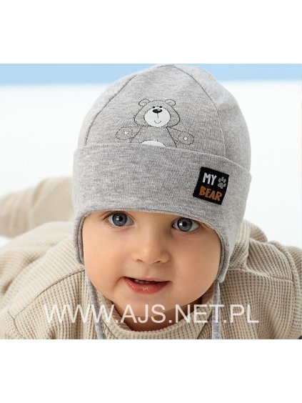 AJS Detská čiapka s viazaním pod krkom