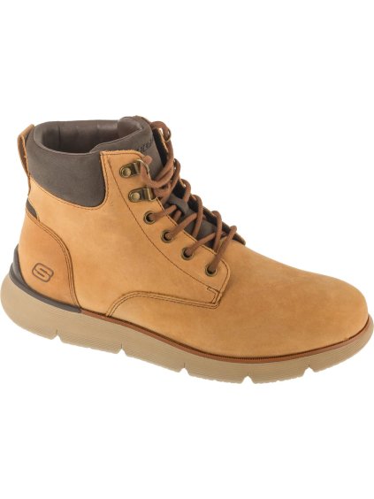 Béžové pánske zimné členkové topánky Skechers Augustino - Cobb
