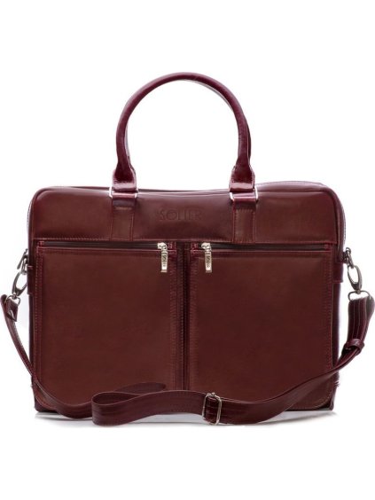 Pánska kožená bordó taška Solier
