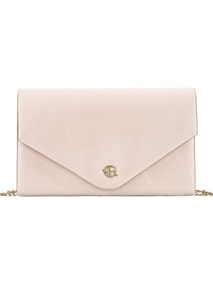 Púdrová dámska listová kabelka so zlatou retiazkou