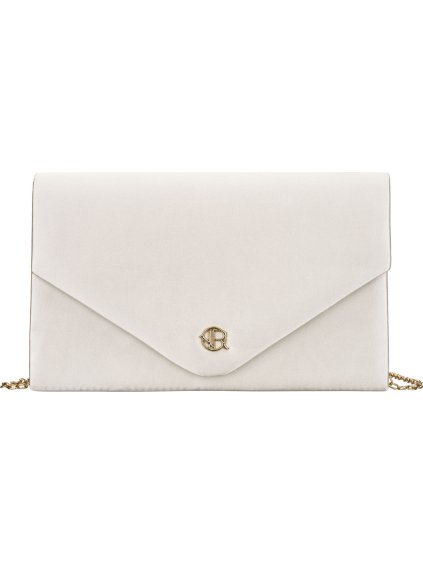 Smotanová dámska listová kabelka so zlatou retiazkou