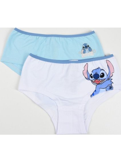 Sada dvoch dievčenských nohavičiek Disney Stitch - svetlomodrá/biela