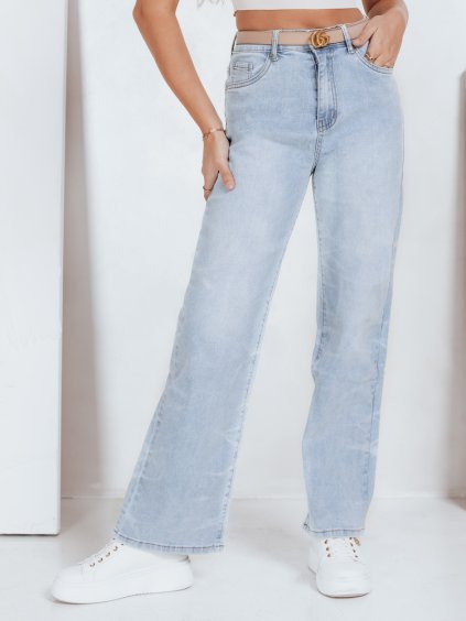 Svetlomodré dámske džínsy s rovnými nohavicami