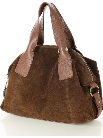 MARCO MAZZINI Hnedá kožená kabelka