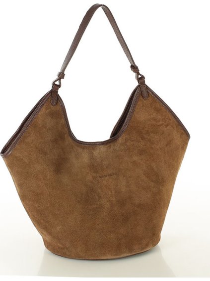 MARCO MAZZINI Hnedá kožená hobo kabelka