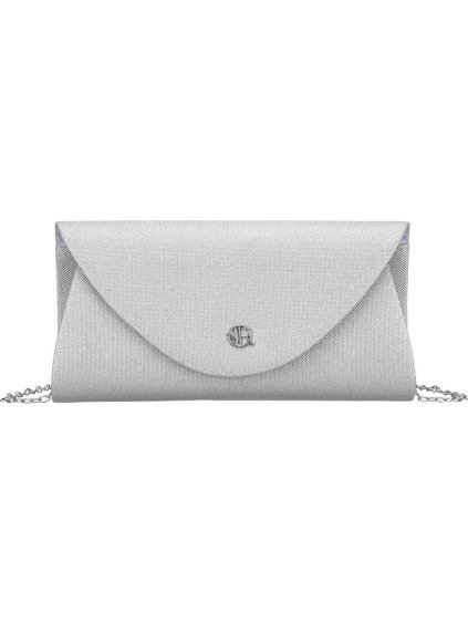 Rovicky Strieborná trblietavá listová kabelka