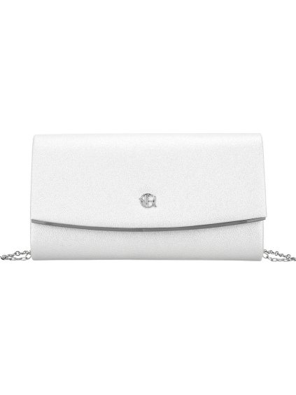 Rovicky Strieborná elegantná listová kabelka s jemným leskom