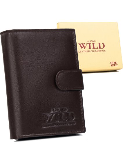 Always Wild Čierna kožená peňaženka A133 (Veľkosť ONE SIZE)