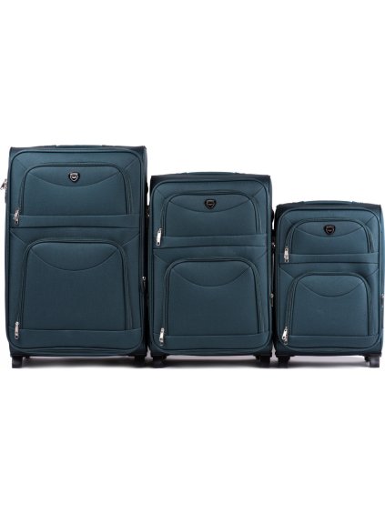 Tmavomodrá súprava 3 cestovných kufrov