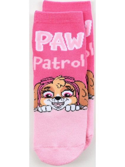 Ružové dievčenské protišmykové ponožky Paw Patrol - Skye