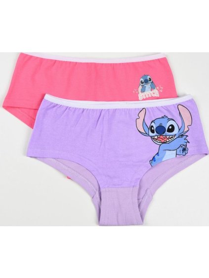 Súprava dvoch dievčenských nohavičiek Disney Stitch - ružová/lila
