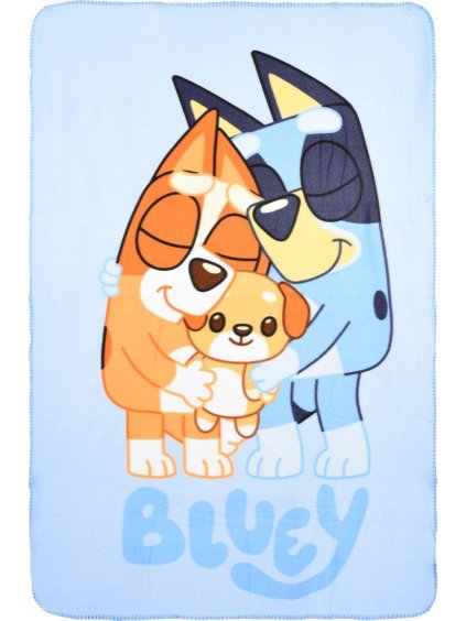 Svetlomodrá detská deka Bluey