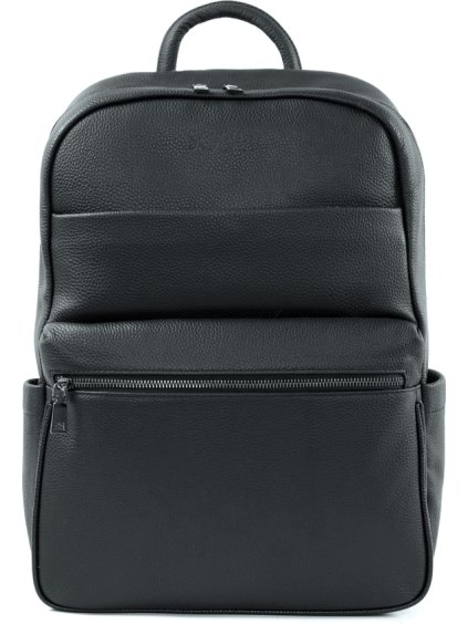 Černý kožený batoh JASPER (Veľkosť ONE SIZE)
