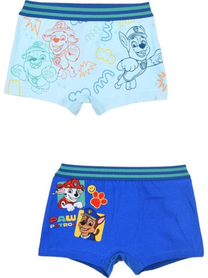 Sada 2 ks modrých chlapeckých boxeriek Paw Patrol