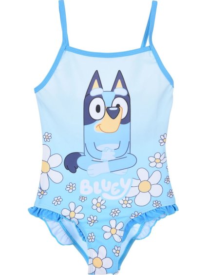 Modré dievčenské jednodielne plavky Bluey