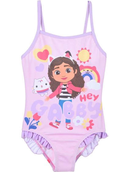 Svetlofialové dievčenské jednodielne plavky Gabby's Dollhouse
